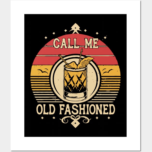 Call Me Old Fashioned Retro Coctail Wall Art by Chrislkf